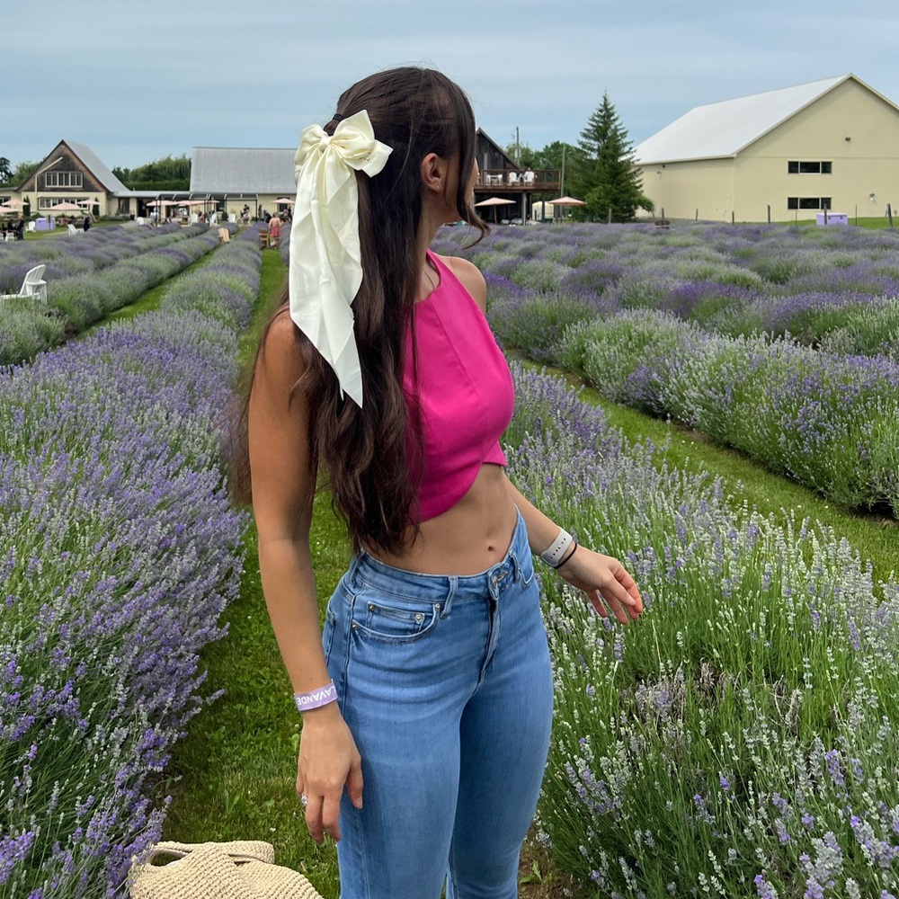 WOMEN'S PINK CROP TOP XS